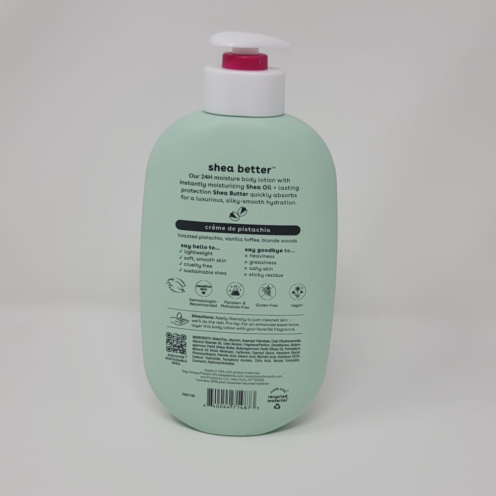 Eos Shea Better Creme De Pistachio Body Lotion 16 oz Dry Skin Soothing Sensitive - Picture 2 of 4